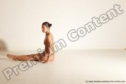 Underwear Gymnastic poses Woman White Moving poses Athletic medium brown Dynamic poses Academic